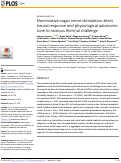 Cover page: Noninvasive vagus nerve stimulation alters neural response and physiological autonomic tone to noxious thermal challenge