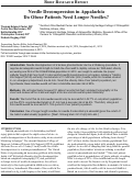 Cover page: Needle Decompression in Appalachia Do Obese Patients Need Longer Needles?