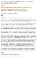 Cover page: Race, socioeconomic status and survival difference in cutaneous melanoma patients in California.