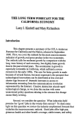 Cover page: The California Economy: The Long Term Outlook