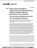 Cover page: High-volume hybridoma sequencing on the NeuroMabSeq platform enables efficient generation of recombinant monoclonal antibodies and scFvs for neuroscience research