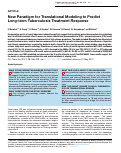 Cover page: New Paradigm for Translational Modeling to Predict Long‐term Tuberculosis Treatment Response