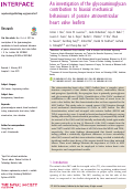 Cover page: An investigation of the glycosaminoglycan contribution to biaxial mechanical behaviours of porcine atrioventricular heart valve leaflets.