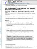 Cover page: Who Provides Primary Care? An Assessment of HIV Patient and Provider Practices and Preferences