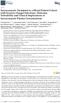 Cover page: Isavuconazole Treatment in a Mixed Patient Cohort with Invasive Fungal Infections: Outcome, Tolerability and Clinical Implications of Isavuconazole Plasma Concentrations