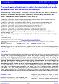 Cover page: Prognostic value of subclinical thyroid dysfunction in ischemic stroke patients treated with intravenous thrombolysis.