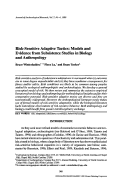 Cover page: Risk-sensitive adaptive tactics: Models and evidence from subsistence studies in biology and anthropology