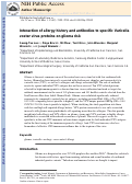 Cover page: Interaction of allergy history and antibodies to specific varicella‐zoster virus proteins on glioma risk