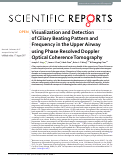 Cover page: Visualization and Detection of Ciliary Beating Pattern and Frequency in the Upper Airway using Phase Resolved Doppler Optical Coherence Tomography