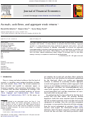 Cover page: Accruals, cash flows, and aggregate stock returns