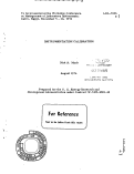 Cover page: INSTRUMENTATION CALIBRATION