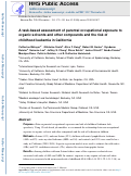 Cover page: A task-based assessment of parental occupational exposure to organic solvents and other compounds and the risk of childhood leukemia in California