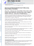 Cover page: Behavioral and mental health risk factor profiles among diverse primary care patients