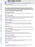 Cover page: Perceived Community Environmental Factors and Risk of Five‐Year Participation Restriction Among Older Adults With or at Risk of Knee Osteoarthritis