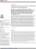 Cover page: Measurement invariance of the moral vitalism scale across 28 cultural groups