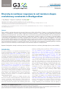 Cover page: Diversity in non-linear responses to soil moisture shapes evolutionary constraints in Brachypodium