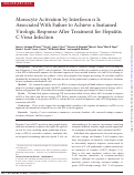 Cover page: Monocyte Activation by Interferon α Is Associated With Failure to Achieve a Sustained Virologic Response After Treatment for Hepatitis C Virus Infection