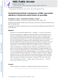 Cover page: Characterizing functional consequences of DNA copy number alterations in breast and ovarian tumors by spaceMap