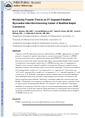 Cover page: Minimizing Transfer Time to an ST Segment Elevation Myocardial Infarction-Receiving Center