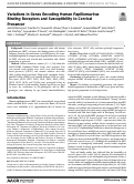 Cover page: Variations in Genes Encoding Human Papillomavirus Binding Receptors and Susceptibility to Cervical Pre-Cancer