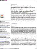 Cover page: Chemical contaminant levels in edible seaweeds of the Salish Sea and implications for their consumption