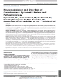 Cover page: Neuromodulation and Disorders of Consciousness: Systematic Review and Pathophysiology