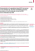 Cover page: Demonstration of a population-based HCV serosurvey in Ho Chi Minh City, Viet Nam: Establishing baseline prevalence of and continuum of care for HCV micro-elimination by 2030