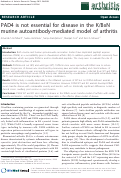 Cover page: PAD4 is not essential for disease in the K/BxN murine autoantibody-mediated model of arthritis