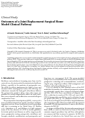 Cover page: Outcomes of a joint replacement surgical home model clinical pathway.