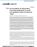 Cover page: Accumulation of radiocarbon in ancient landscapes: A small but significant input of unknown origin