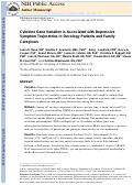 Cover page: Cytokine gene variation is associated with depressive symptom trajectories in oncology patients and family caregivers.