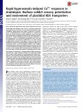 Cover page: Rapid hyperosmotic-induced Ca2+ responses in Arabidopsis thaliana exhibit sensory potentiation and involvement of plastidial KEA transporters