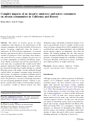 Cover page: Complex impacts of an invasive omnivore and native consumers on stream communities in California and Hawaii