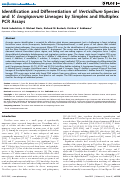 Cover page: Identification and Differentiation of Verticillium Species and V. longisporum Lineages by Simplex and Multiplex PCR Assays