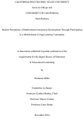 Cover page: Student Perceptions of Multicultural Awareness Development Through Participation in a Multicultural Living-Learning Community