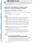 Cover page: Close Friends’ Psychopathology as a Pathway From Early Adversity to Young Adulthood Depressive Symptoms