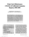 Cover page: Drug Court Effectiveness: A Review of California Evaluation Reports, 1995-1999