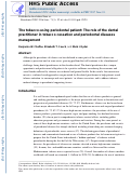 Cover page: The tobacco‐using periodontal patient: role of the dental practitioner in tobacco cessation and periodontal disease management