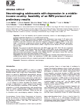 Cover page: Neuroimaging adolescents with depression in a middle-income country: feasibility of an fMRI protocol and preliminary results