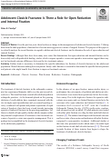 Cover page: Adolescent Clavicle Fractures: Is There a Role for Open Reduction and Internal Fixation