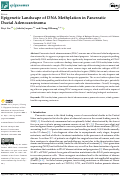 Cover page: Epigenetic Landscape of DNA Methylation in Pancreatic Ductal Adenocarcinoma.