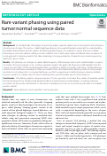 Cover page: Rare variant phasing using paired tumor:normal sequence data