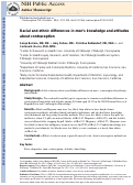 Cover page: Racial and ethnic differences in men's knowledge and attitudes about contraception