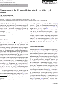 Cover page: Measurement of the Bc+ meson lifetime using Bc+→J/ψμ+νμX decays