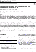 Cover page: Multiscale composite model of fiber-reinforced tissues with direct representation of sub-tissue properties