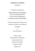 Cover page: Towards an Accessible City: Empirical Measurement and Modeling of Access to Urban Opportunities for those with Vision Impairments, Using Remote Infrared Audible Signage