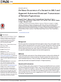 Cover page: De Novo Occurrence of a Variant in ARL3 and Apparent Autosomal Dominant Transmission of Retinitis Pigmentosa