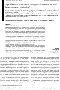 Cover page: Age differences in the use of serving size information on food labels: numeracy or attention?