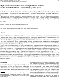 Cover page: High breast cancer incidence rates among California teachers: results from the California Teachers Study (United States)