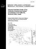 Cover page: Numerical Simulation Studies of Gas Production Scenarios from Hydrate Accumulations at the Mallik Site, Mackenzie Delta, Canada